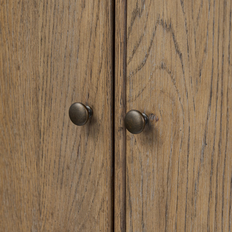 Weathered Oak 48" Bar Cabinet with Reversible Shelves