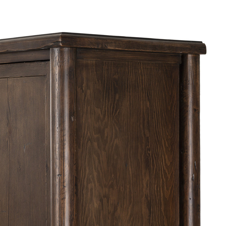 Wilder Aged Pine Heritage Bar Cabinet with Reversible Shelving