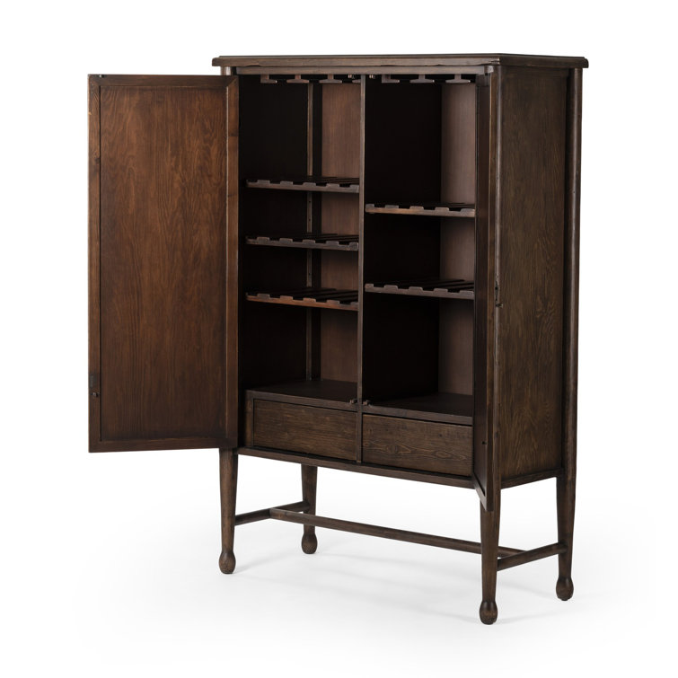 Wilder Aged Pine Heritage Bar Cabinet with Reversible Shelving