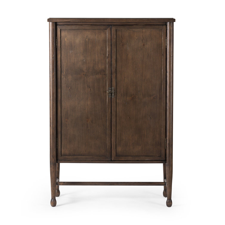 Wilder Aged Pine Heritage Bar Cabinet with Reversible Shelving