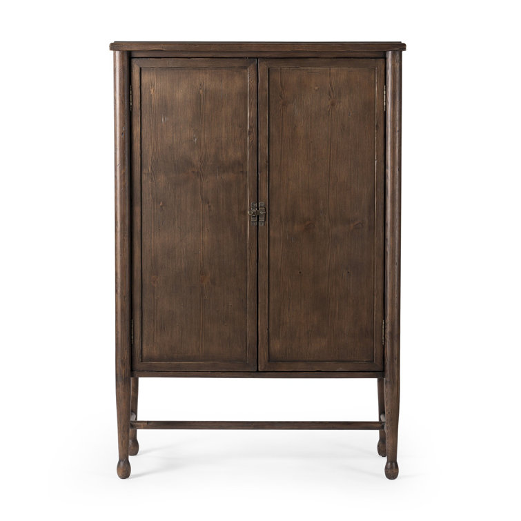Wilder Aged Pine Heritage Bar Cabinet with Reversible Shelving