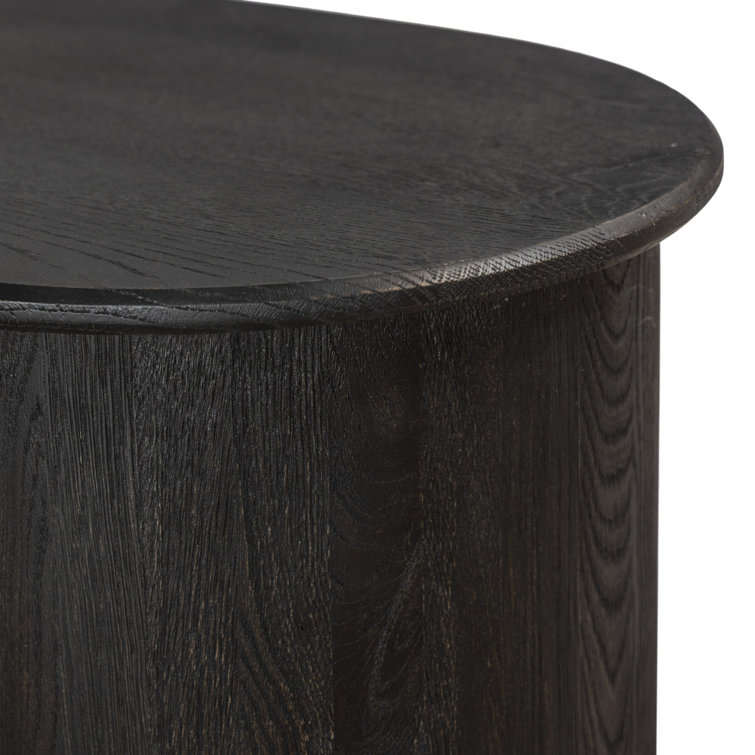 Makai 98'' Black Oak Sideboard with Rounded Edges