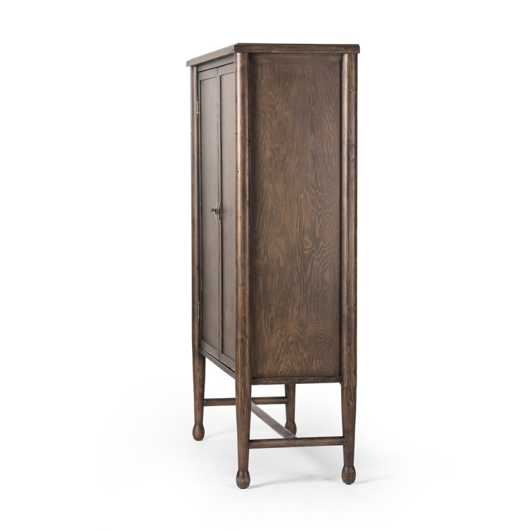Wilder Aged Pine Heritage Bar Cabinet with Reversible Shelving