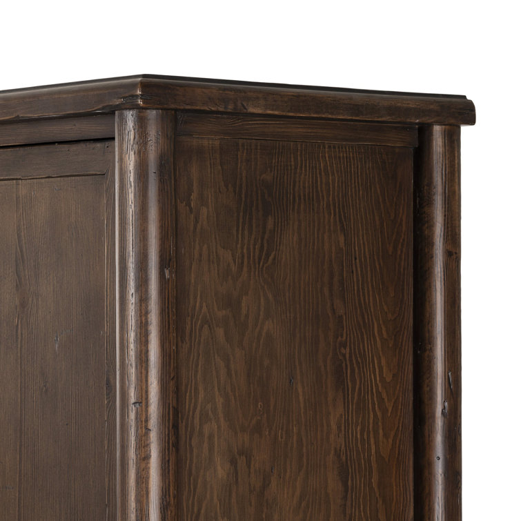 Wilder Aged Pine Heritage Bar Cabinet with Reversible Shelving