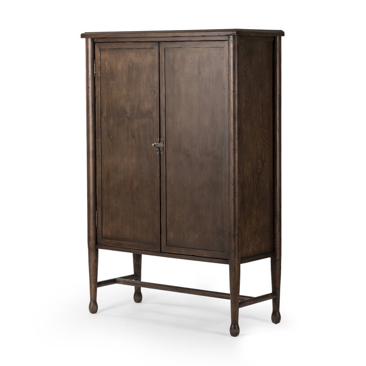 Wilder Aged Pine Heritage Bar Cabinet with Reversible Shelving