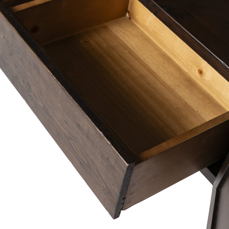 Wilder Aged Pine Heritage Bar Cabinet with Reversible Shelving