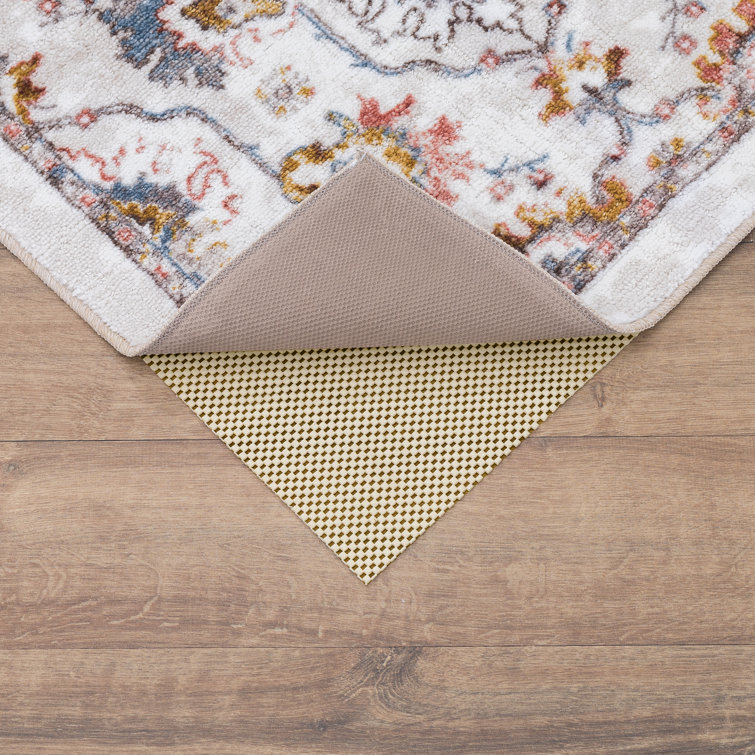 Ultra-Slim Non-Slip 8' x 10' White Rug Gripper Pad