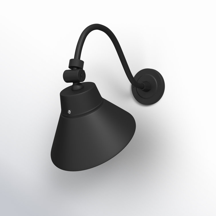Black Iron 10" LED Gooseneck Wall Light