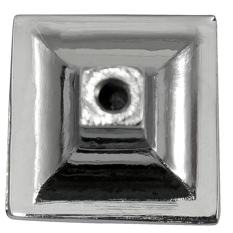Bellagio Polished Chrome Square Knob with Crystal Accents