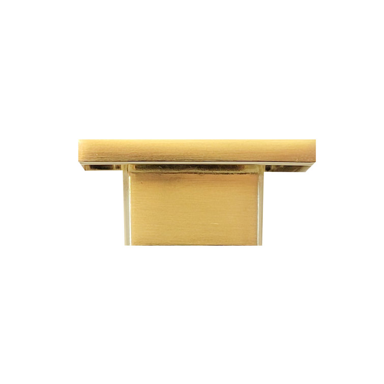 Metro Satin Brass Square Cabinet Knob with Mounting Hardware