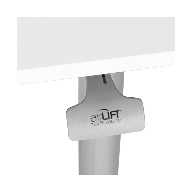 AirLift XL 28" White Pneumatic Adjustable Sit-Stand Mobile Desk