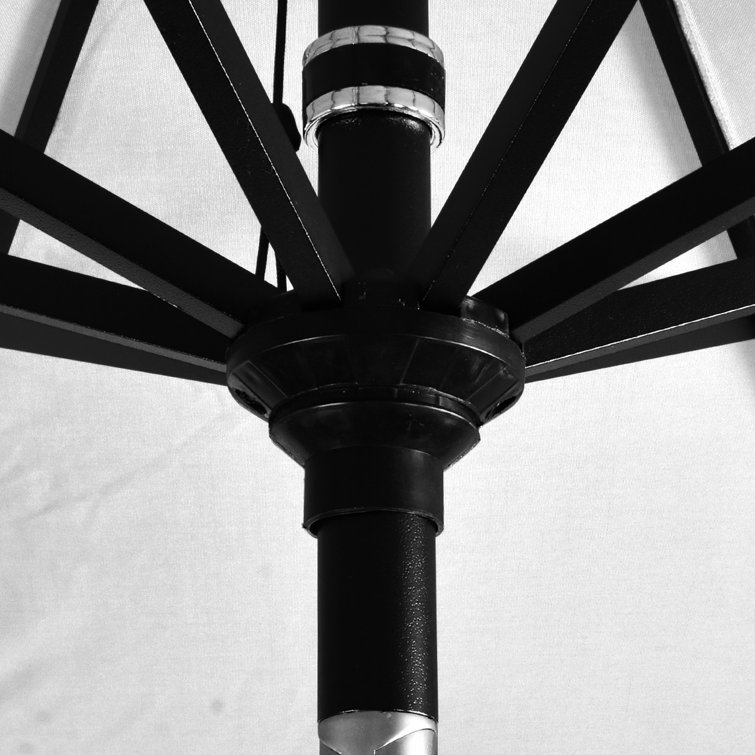 Hunter Green 9' Aluminum Patio Umbrella with Crank Lift