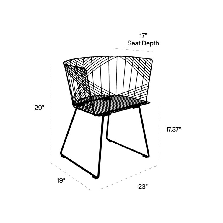 Black Barrel Captain Chair with 17" Seat Height