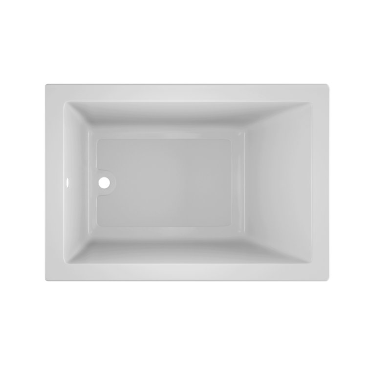 Solna 60" x 42" White Acrylic Drop-In Soaking Bathtub