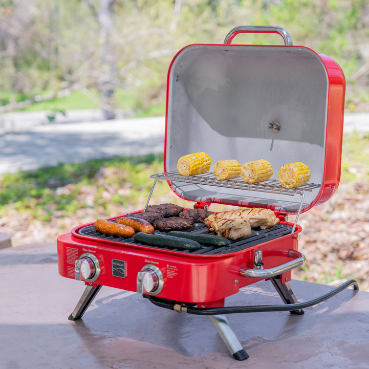 Kenmore Red 2-Burner Portable Tabletop Propane Gas Grill