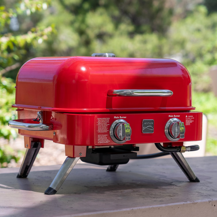Kenmore Red 2-Burner Portable Tabletop Propane Gas Grill