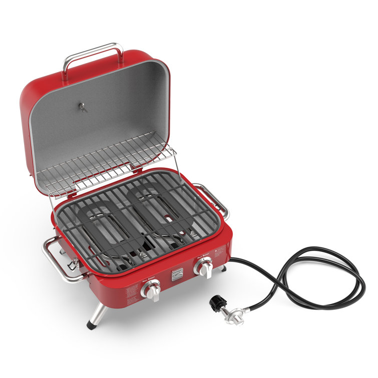 Kenmore Red 2-Burner Portable Tabletop Propane Gas Grill