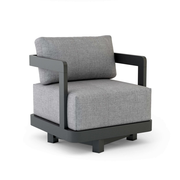 Granada Dark Grey Aluminum Outdoor 5-Piece Conversation Set