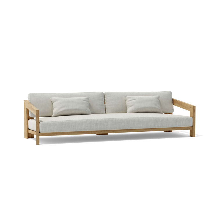 Smyrna Natural Teak 4-Piece Outdoor Conversation Set