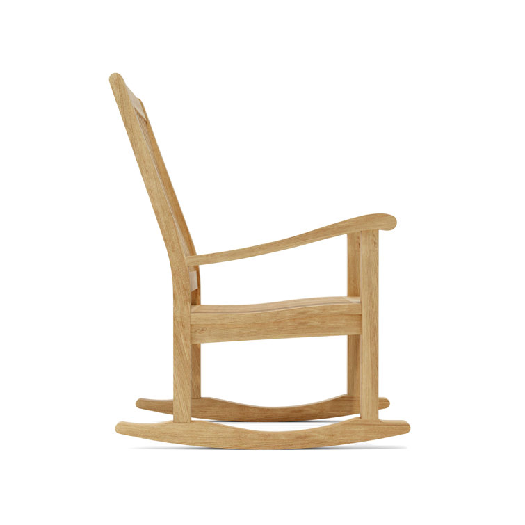 Natural Teak Solid Wood Rocking Armchair