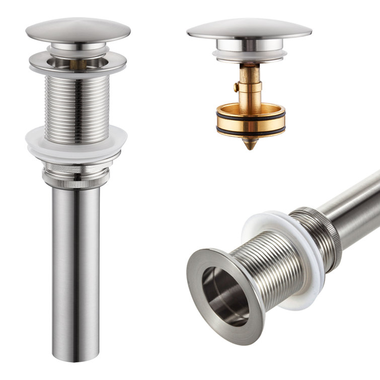 Brushed Nickel Pop-Up Bathroom Sink Drain Assembly