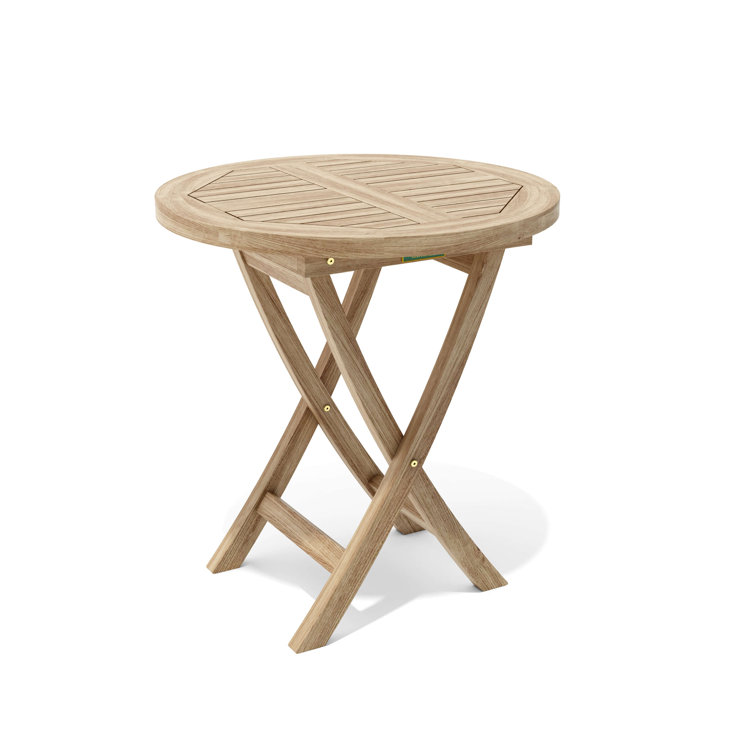 Bahama Natural Teak Round Folding Bistro Table