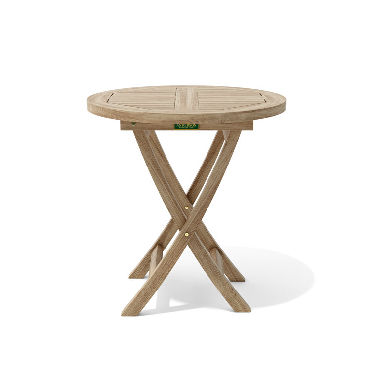 Bahama Natural Teak Round Folding Bistro Table