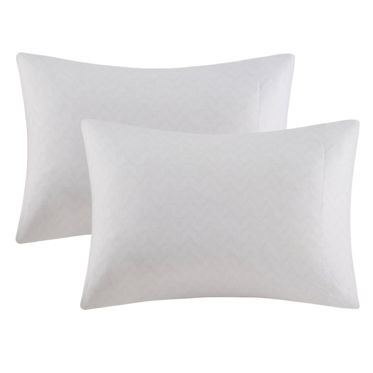 Twin Beige Dotted Arches Organic Cotton Microfiber Sheet Set