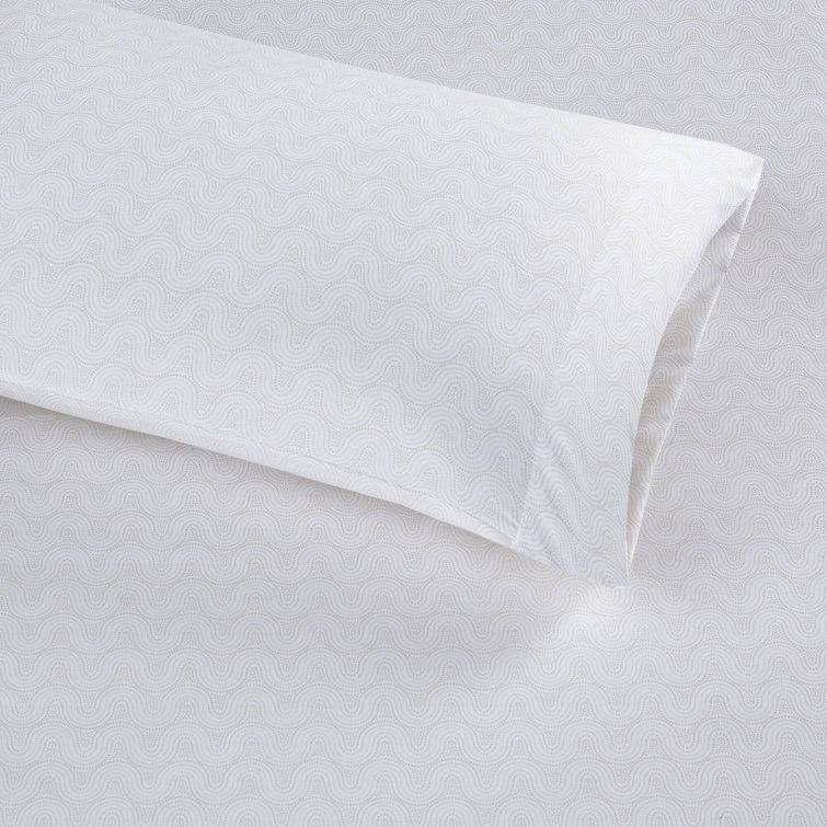 Queen Blue Stripe Cotton Percale Sheet Set