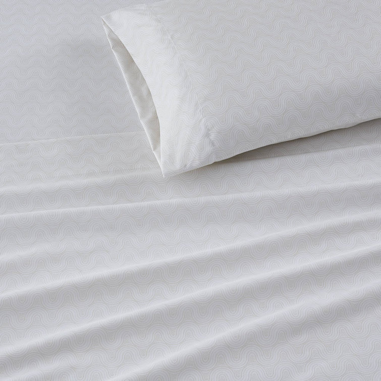 Queen Blue Stripe Cotton Percale Sheet Set