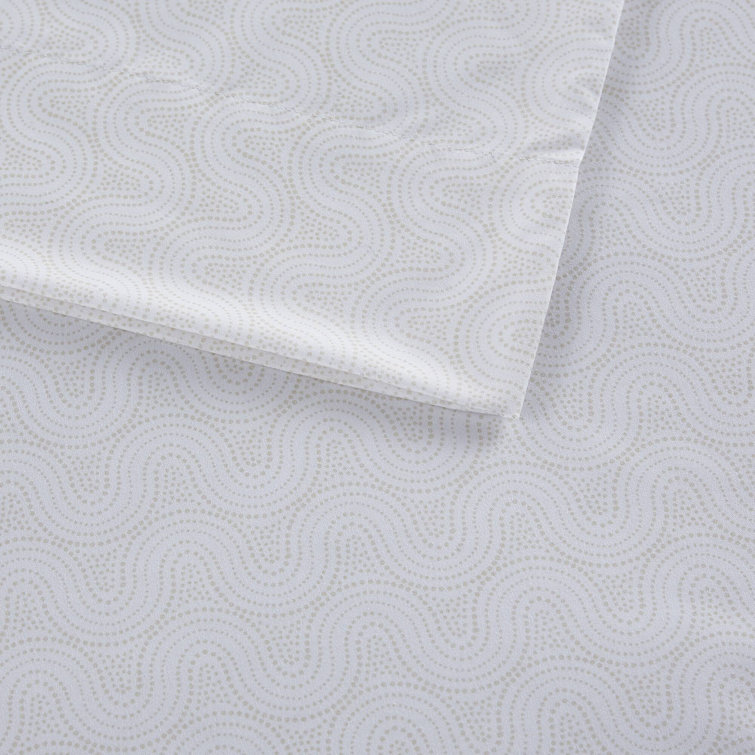 Queen Blue Stripe Cotton Percale Sheet Set