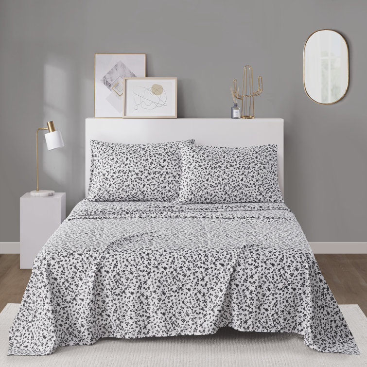King Tan Leaves Cotton Percale Sheet Set
