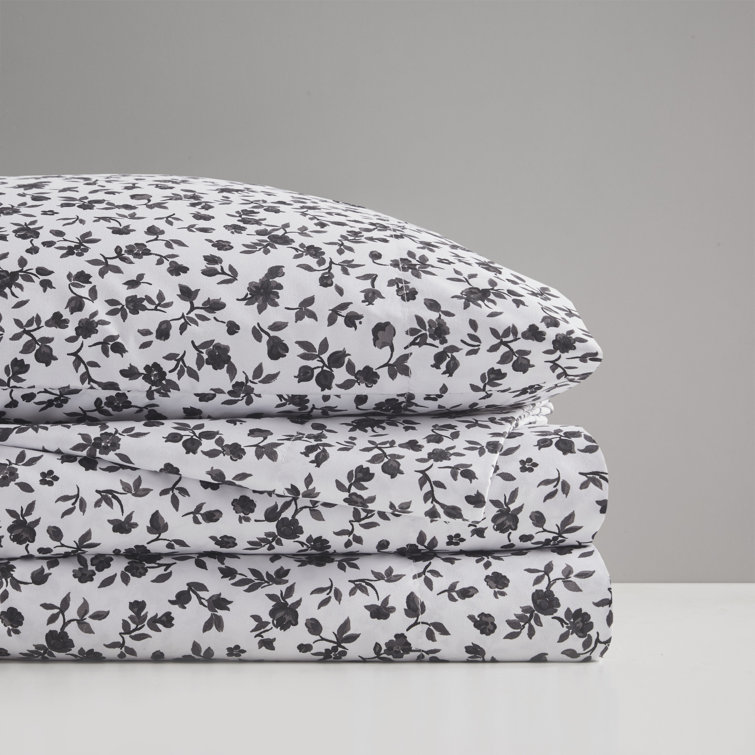 Queen Blue Stripe Cotton Percale Sheet Set