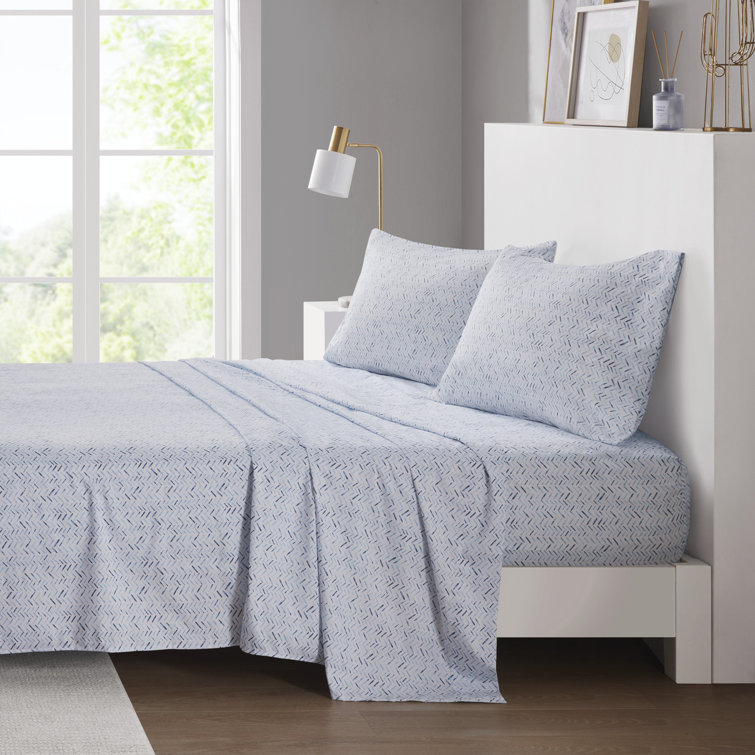 King Tan Leaves Cotton Percale Sheet Set