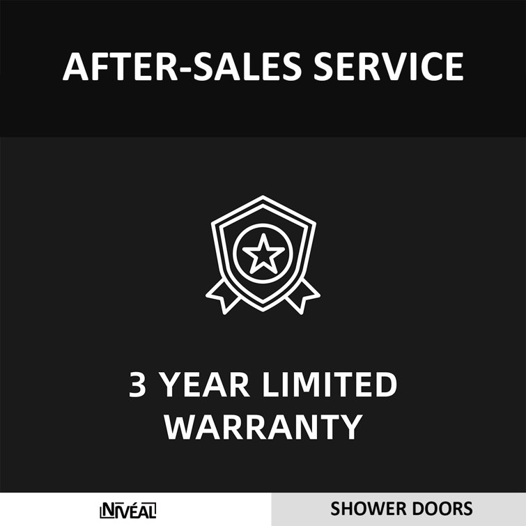 60'' Silver Semi-Frameless Sliding Shower Door with Clear Tempered Glass