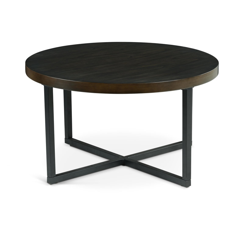 Yukon Dark Brown Wood Coffee Table with Stools