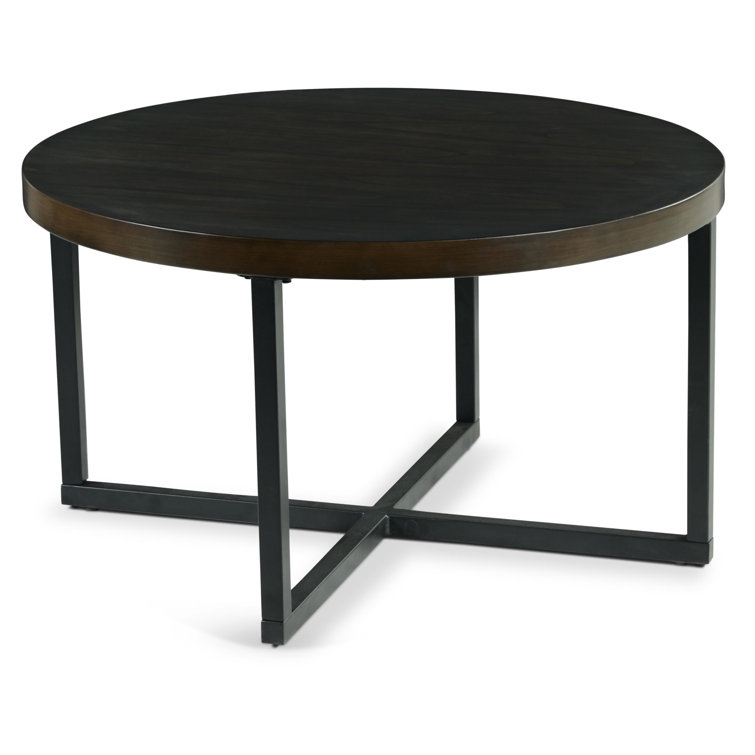 Yukon Dark Brown Wood Coffee Table with Stools