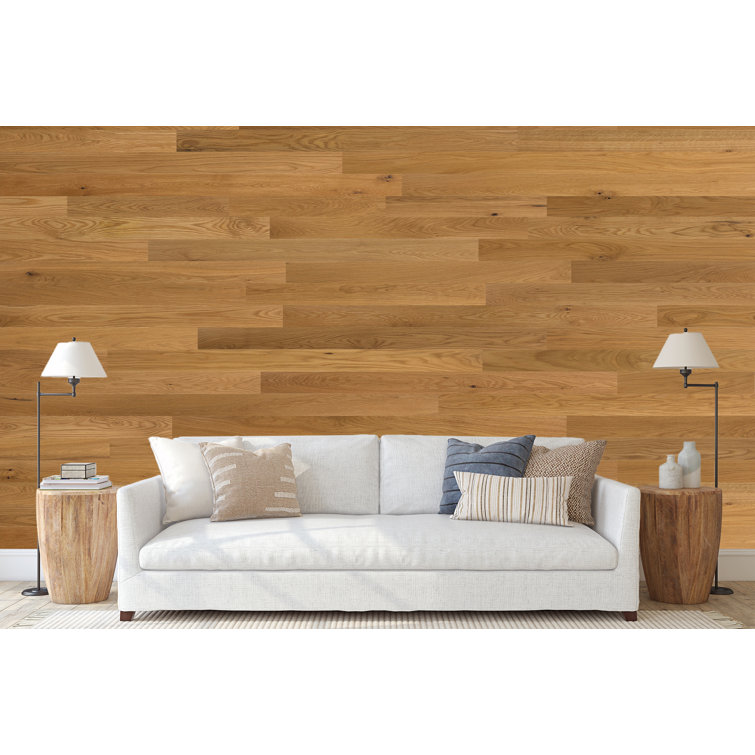 Golden Oak 42" Peel and Stick Wooden Wall Planks