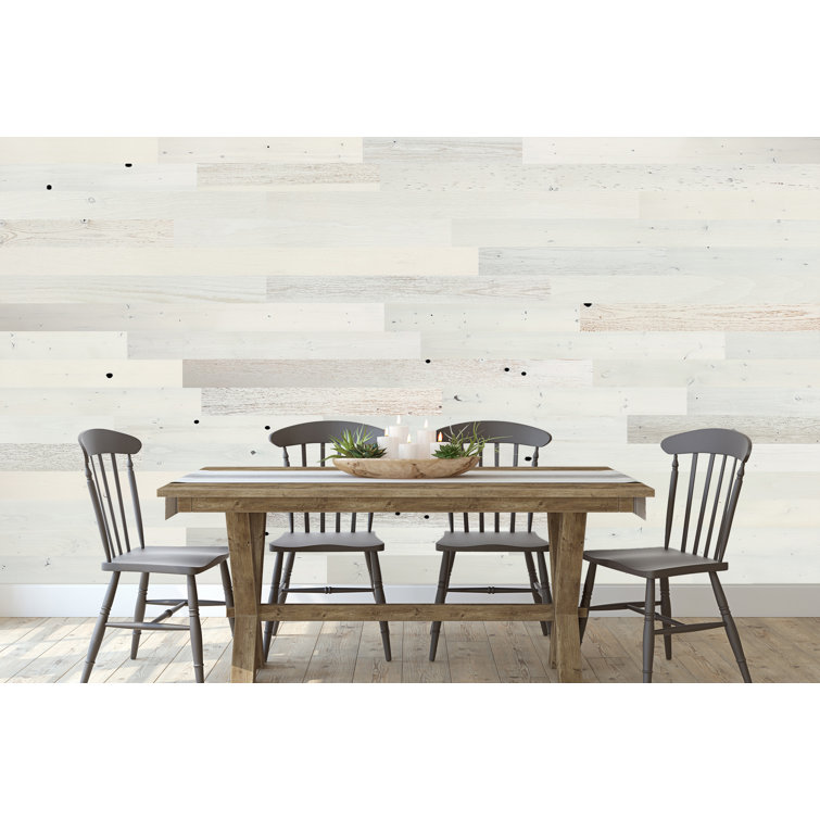 Coastal White Reclaimed Wood Peel & Stick Wall Planks