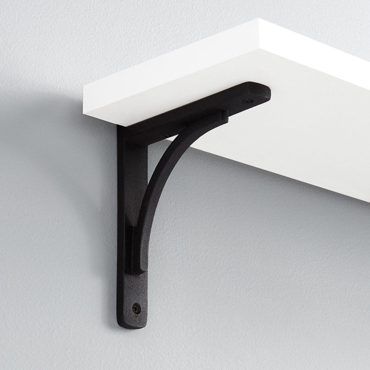 Black Powder Coat Iron Wall Mount Shelf Bracket