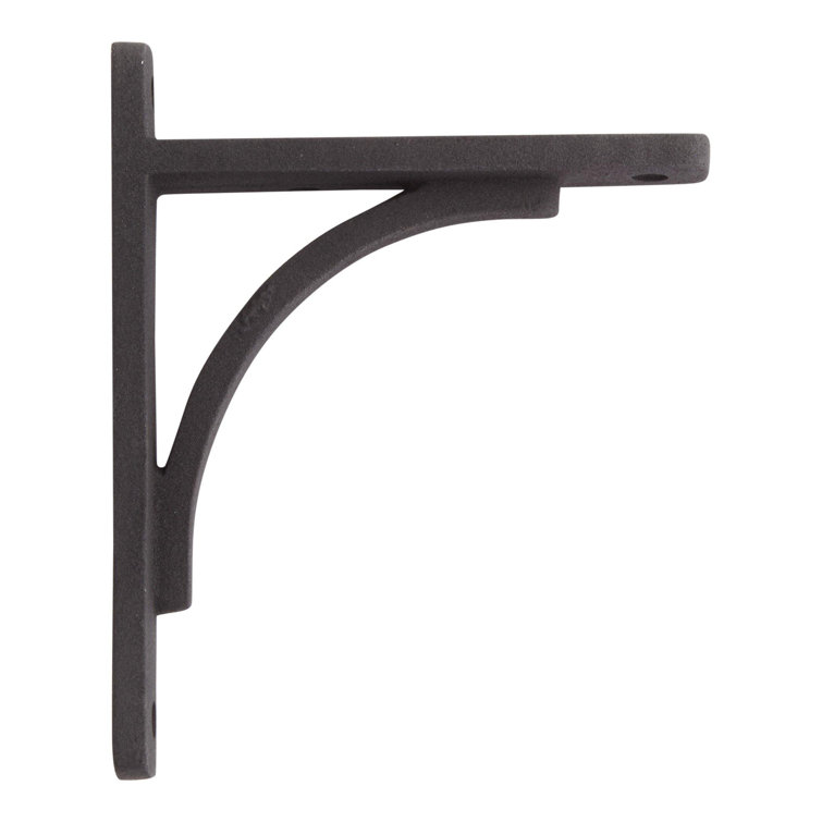Black Powder Coat Iron Wall Mount Shelf Bracket