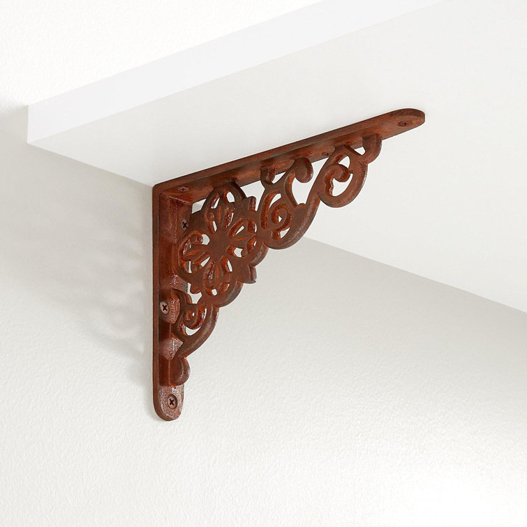 Rustic Bronze Cast Iron Decorative Shelf Bracket