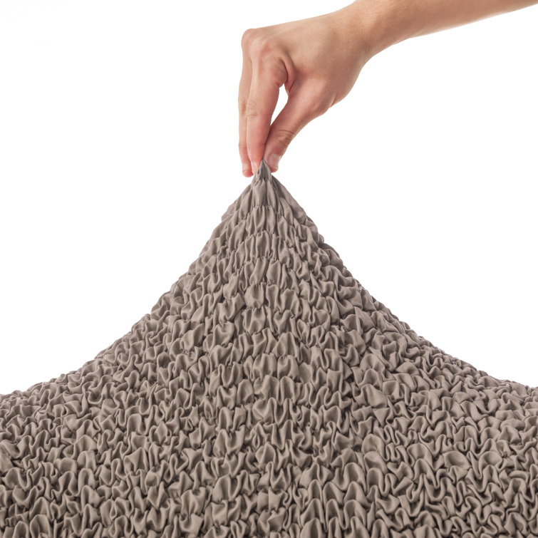 Marsala Stretchy Microfiber Slipcover for Sectional Seat Cushion