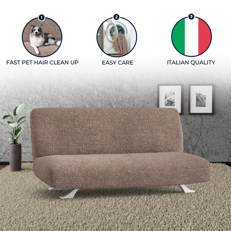 Capuchino Stretch Futon Slipcover with Elastic Closure