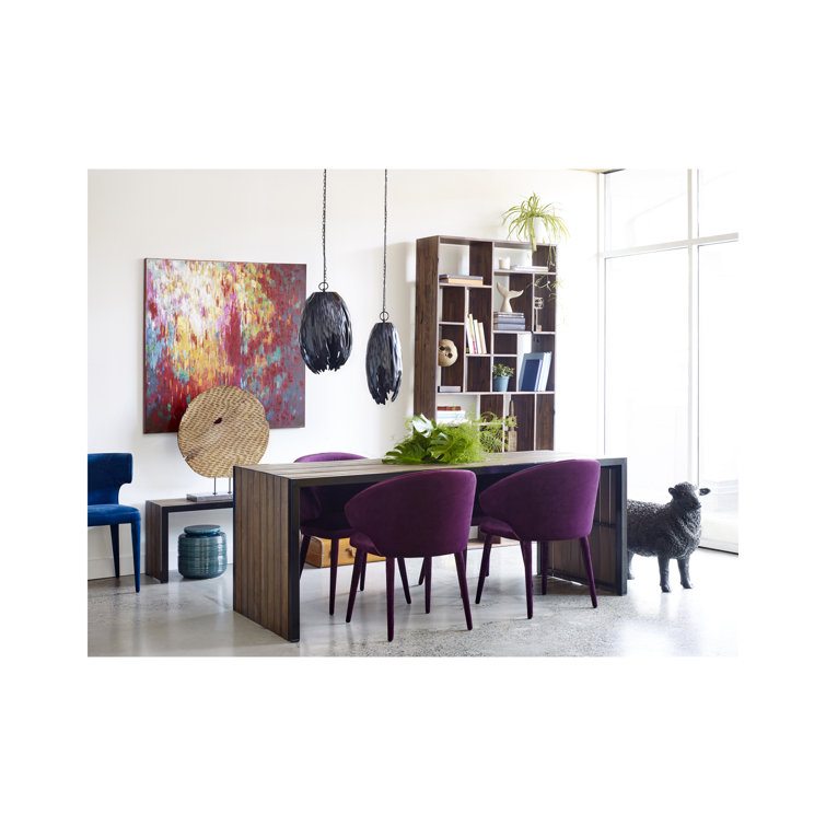 Brown Solid Wood Geometric Cube Bookcase