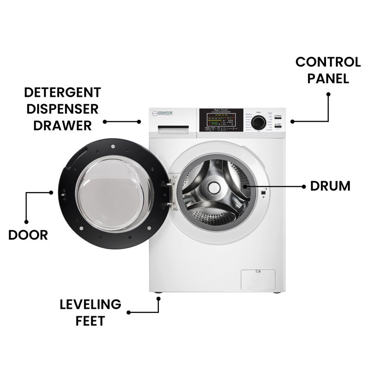 White 1.62cf Ventless All-in-One Washer Dryer with LED Control Panel