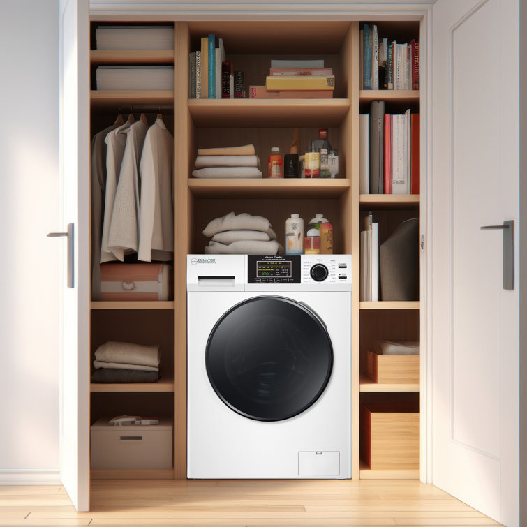 White 1.62cf Ventless All-in-One Washer Dryer with LED Control Panel