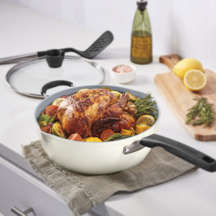 Coconut Cream Aluminum Non-Stick 4-Piece Pan Set