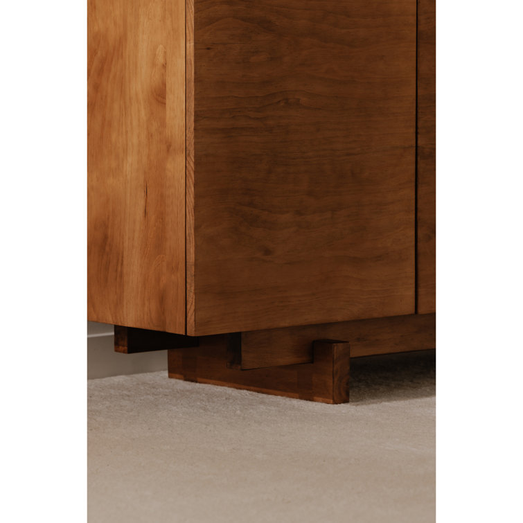 Octavia 74'' Solid Pine Sideboard in Natural Finish