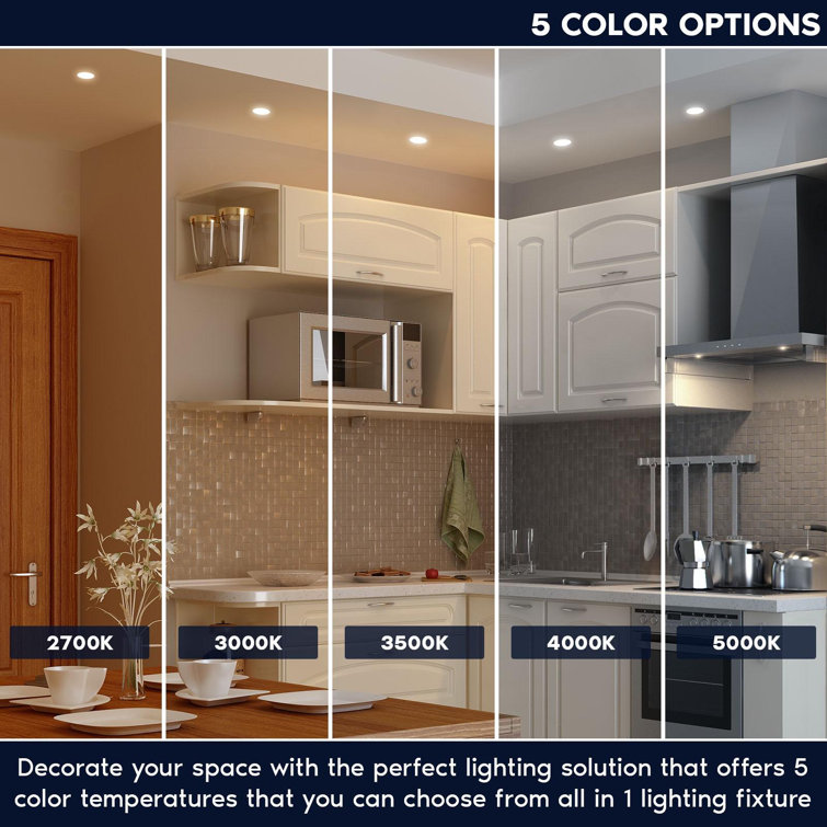 3'' White Aluminum Dimmable LED Recessed Lighting Kit
